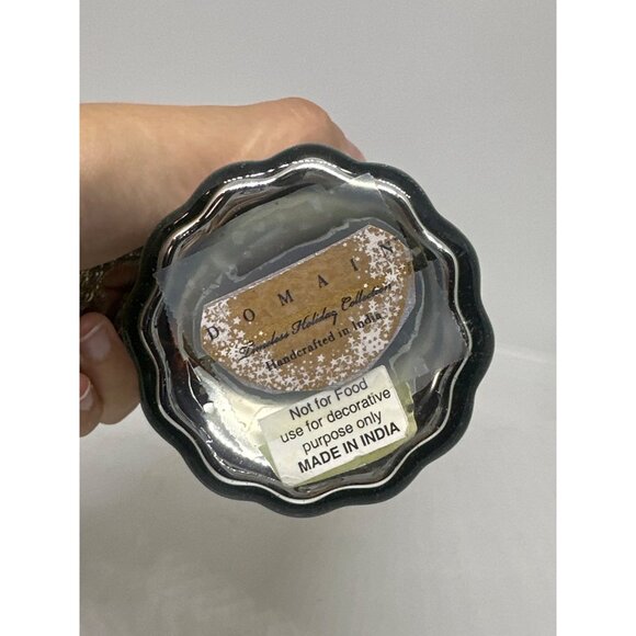 VTG Domain Mercury Glass Decanter Bottle 10" | Ornate Metal Stopper Collectible - Picture 5 of 6